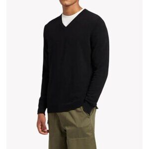 Vintage Pringle of Scotland Pure Cashmere Black V-Neck Sweater-Size 40/102